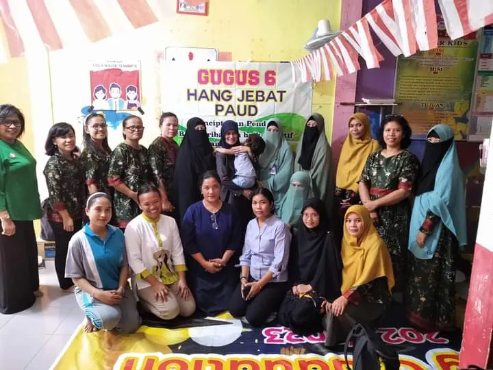 Para guru dalam kegiatan Gugus 6 Hang Jebat PAUD